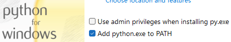 Add Python to PATH