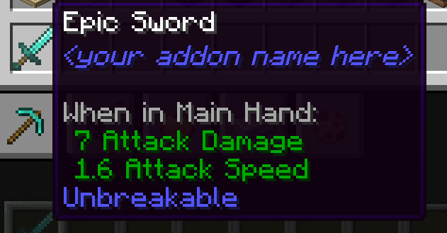 Epic sword with translations